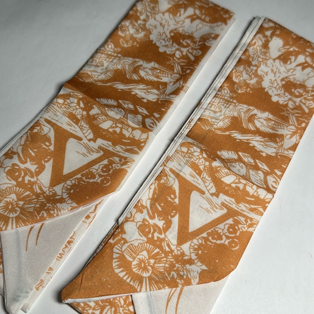 Initial / Letter V Two Thin Scarves / Hair Bands / Scarves - #1279